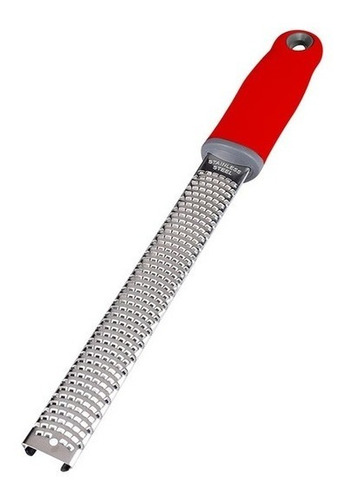 Raspador Zester Profesional Rallador Lima Fino Acero Rizador Color Rojo