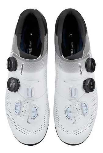 Imagem 5 de 5 de Sapatilha Shimano Road Rc7 Rc702 Branca Carbono Sistema Boa