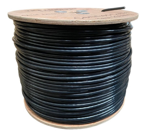 Cable Utp Doble Forro Exterior Cat5e Negro Cal24 305 Mts B03