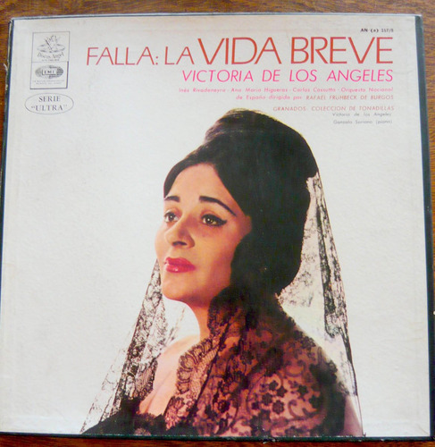 Victoria De Los Ángeles - Falla Vida Breve - Vinilo Lp Nac