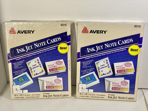 Tarjetas Personalizadas Inkjet Note Cards Avery 8315