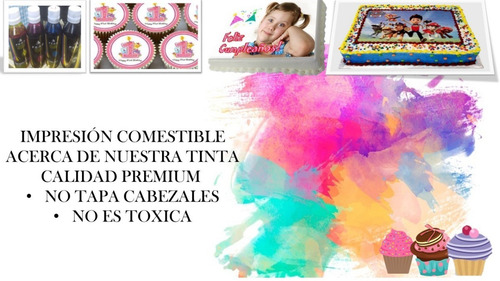 Imagen 2 de 2 de Set Tinta Comestible Para Canon Ts 6 Octavos