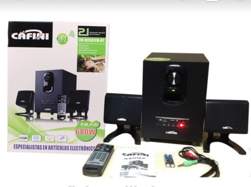 Parlante Bluetooth Multimedia + Subwoofer Control Remoto