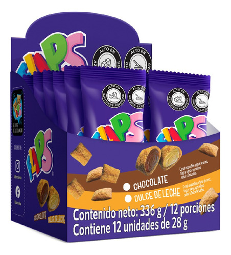 Cereal Relleno Flips To Go Chocolate Bolsita 28 Gr X 12