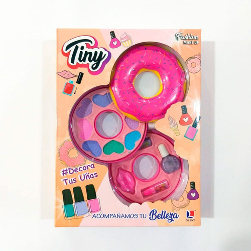 Juego Maquillaje Infantil Donas Sombras Y Esmaltes 3030