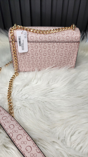 Crossbody Guess Sg940576 Nueva 100 % Original Con Etiqueta Rosa Estampado Oro Dorado Oscuro