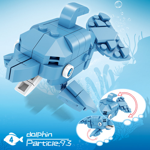 Juguete Sea World Building Blocks Con Forma De Ballena, Lang