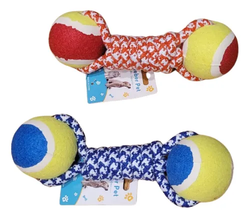 Juguete Perro Soga Pelotas Nudo Anti Ansiedad Premium