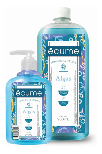 Jabon Liquido Ecume 980 Ml + 340 Ml Algas