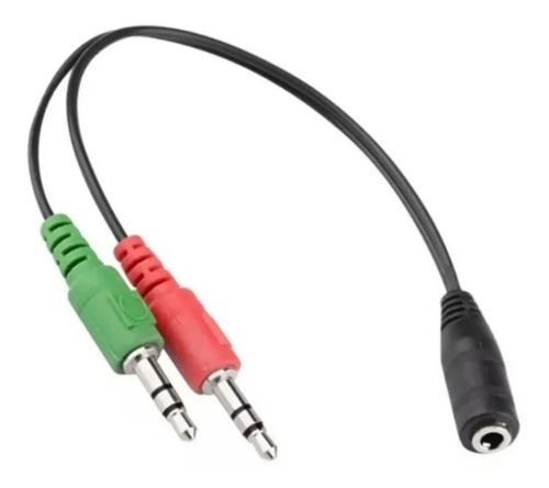 Imagen 1 de 3 de Cable Divisor Adaptador Convertidor 2 A 1 Audio Y Microfono