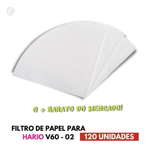 Filtro Branco Para Hario V60 - 120 Unidades - The Best Brew