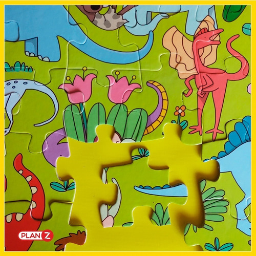 Imagen 5 de 10 de Rompecabezas Dinosaurios Piso Puzzle Gigante 70 Piezas Niños