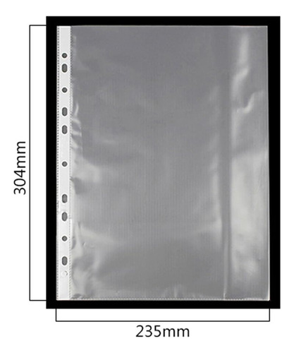 Funda Perforada A4, 100 Páginas/pack Protector De Hoja...