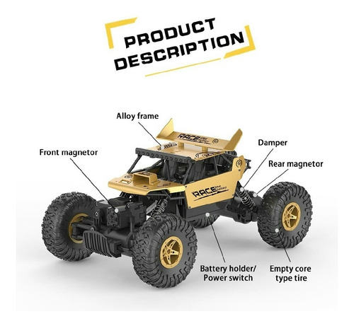 Flaytec Original Rc Crawler Rc Control Remoto 4x4 Metal