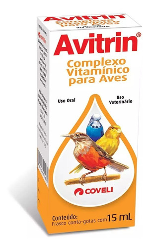 Avitrin Complexo Vitamínico Para Pássaros Coveli 15ml