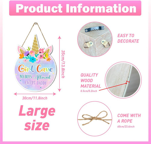 Decoración Temática De Unicornio Para Habitación De Niña