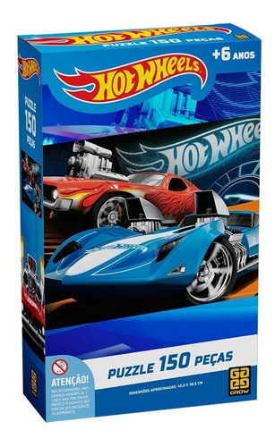 Quebra Cabeça P. 150 Pçs Hot Wheels - Grow 4170