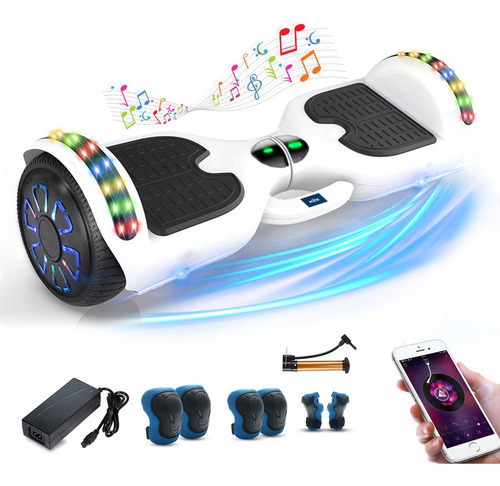 Patineta Eléctrica Hoverboard 10 In Con Bluetooth Luces Led