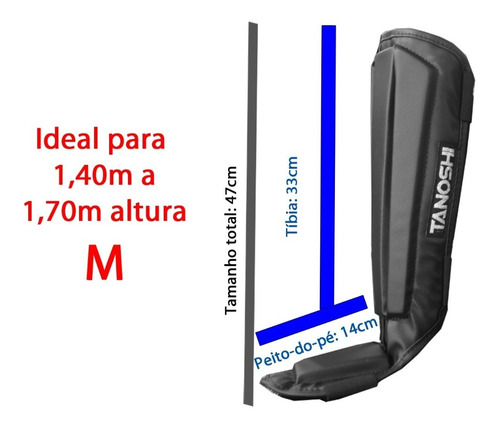 Imagem 3 de 3 de Caneleira Adulta Muaythai Sanda Kickboxing Luta Até 1,75m