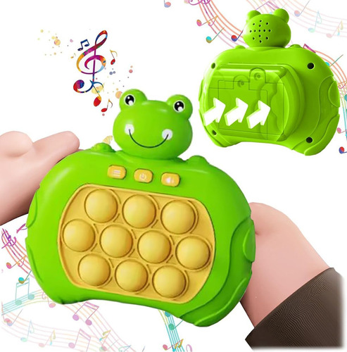 Jogo Pop Anti Estress Console Brinquedo Eletrônico antiestres quick push rana verde