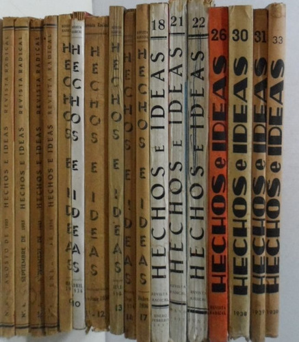 Lote De 17 Revistas Hechos E Ideas Año 1935 Al 1939