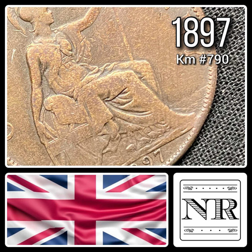 Inglaterra - 1 Penny - Año 1897 - Km #790 - Victoria