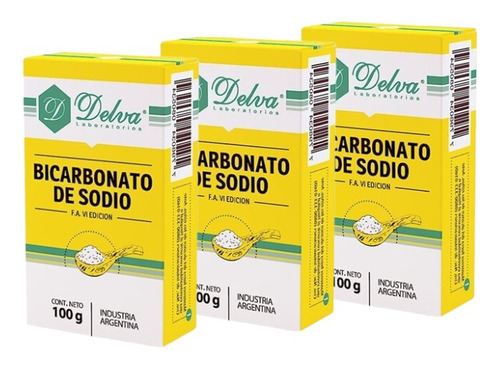 Bicarbonato De Sodio Delva 100g Apto Alimenticio X3uni