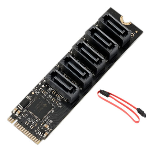 2 Sata3.0 5 Puerto Sata Tarjeta Adaptador Cable Nvme M.2 Pc