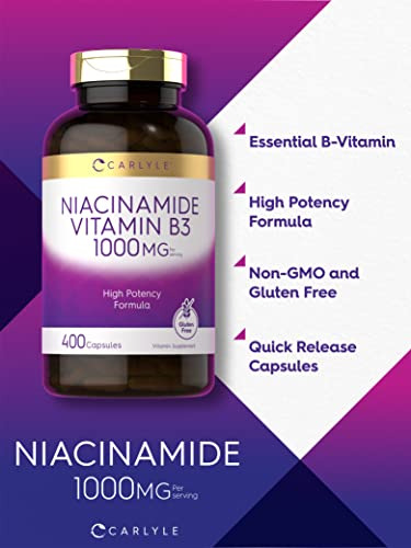 Carlyle Niacinamide Vitamina B3 1000 Mg Tenido 400 X15b3