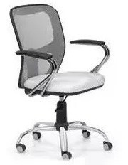 Imagen 3 de 8 de Silla Oficina India Con Brazos Y Base Cromados Kromo-s