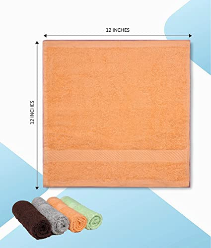 Paños De Baño 100% Algodón X12, 30x30 Cm Suaves Absorbentes