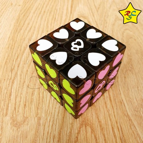 Cubo Rubik 3x3 Corazones Fanxin Candy Color Tiled Speed Cube
