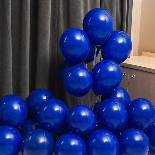 Globos Azul Redondo Látex R12 30cm Resistente Pack 50