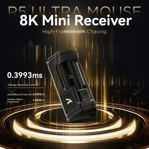 Ratón Inalámbrico Para Juegos Attack Shark R5 Ultra 8k De Fi
