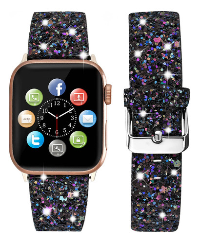 Bandas Con Purpurina Compatibles Con Correas De Iwatch De 1.