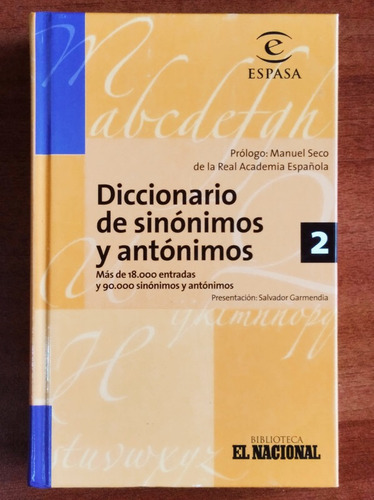 Diccionario De Sinónimos Y Antónimos / Espasa