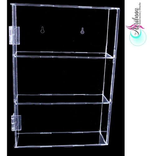Vitrina De Acrílico Transparente De 3 Niveles C/copete
