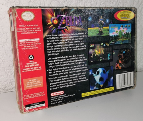 Zelda Majoras Mask 64 N64 Nintendo 64 (Usado)