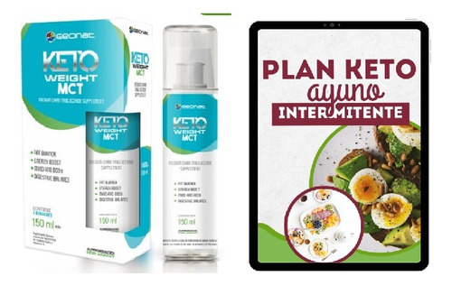 Mct Liquido Cetonas + Plan Keto Ayuno Intermitente Dieta Pdf