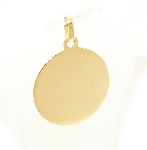 Foto Medalla Oro 18 K Personalizada Redonda 20mm 1.8gr Color Oro Amarillo