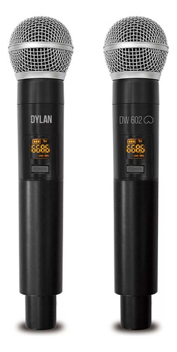 Microfone Duplo Sem Fio Par Digital Dylan Dw602-max Uhf