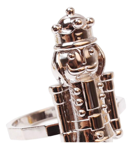 Juego De 6 Servilleteros Cascanueces Navidad Metal Para Cena