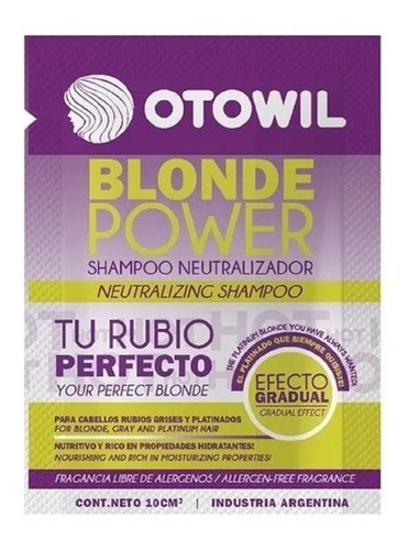 Shampoo Neutralizador Otowil Rubios Blonde Power X48un