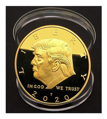 Moneda Importada Oro 24k 1 Onza Coleccionable Trump