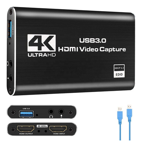 Placa Captura Vídeo 4k Full Hd 1080p Hdmi P/ Usb 3.0 Lives 