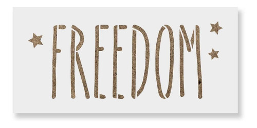 Starry Freedom Independence Stencil  Plantilla Reutilizabl