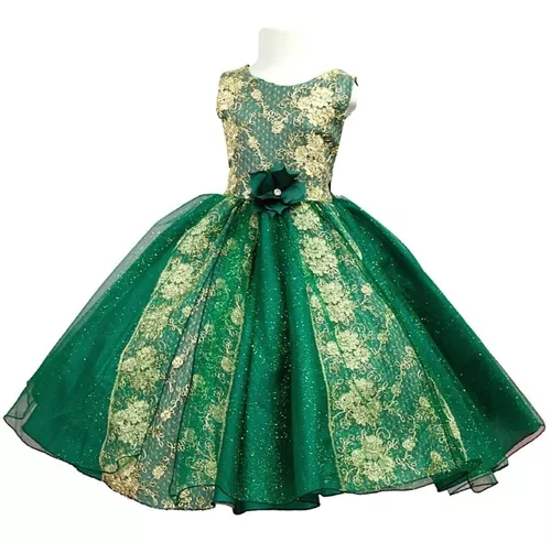 Vestido Verde Esmeralda De Fiesta Nina Vestidos MercadoLibre 📦