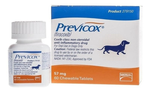 Antiinflamatorio Previcox 57mg X 60 Comprimidos