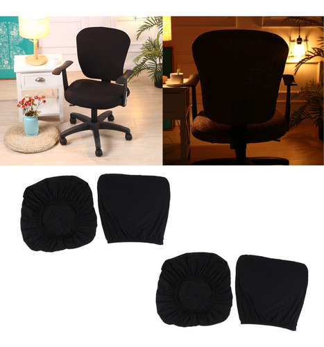 Q 2sets / 4pcs Cubierta De Silla De Oficina De Ordenador -