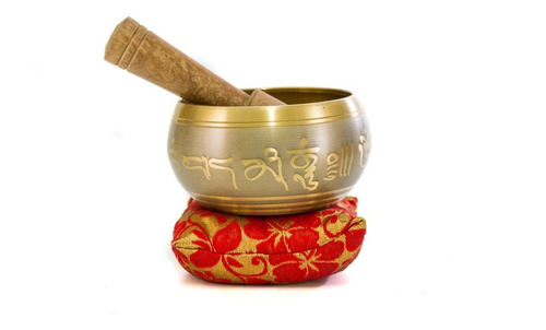 Imagen 3 de 3 de Cuenco Tibetano C/baqueta,7 Metales 10 Cm Envio Gratis